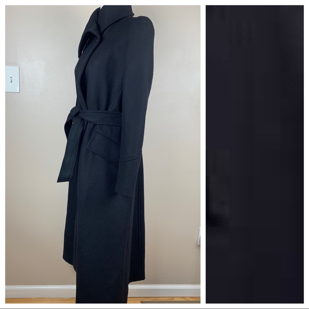 NWT. Zara Black Wool Long Coat. Size XS. - Picture 3 of 16